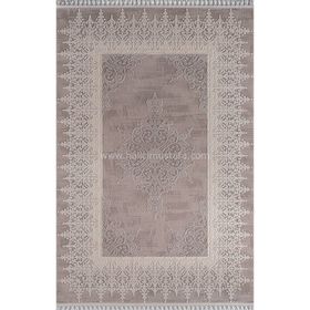 Sanat Delüks 6993 Gri Örgü Saçaklı 80x150 cm Salon Halı
