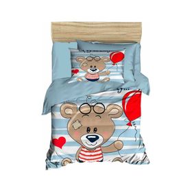 Sanatella %100 Pamuklu Bear Baloon Yenidoğan Erkek Bebek Nevresim Takımı