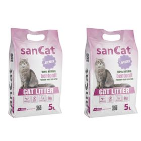 Sancat 2x5 lt Lavanta Kokulu Premium Beyaz Kedi Kumu