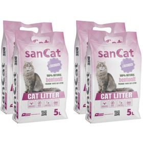 Sancat 4x5 lt Lavanta Kokulu Premium Beyaz Kedi Kumu