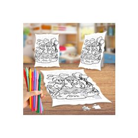 Sandaldaki Arkadaşlar Boyama Puzzle Tablo