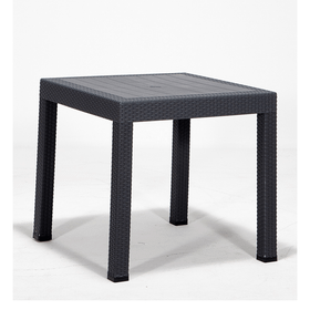 Sandalie Rattan Antrasit 80x80 cm Bahçe Masa Seti