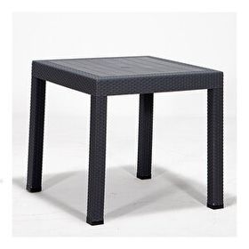 Sandalie Rattan Antrasit 80x80 cm Bahçe Masa