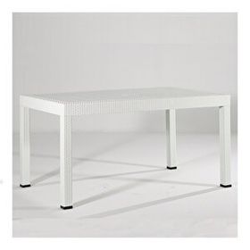 Sandalie Rattan Beyaz 90x150 cm Bahçe Masa