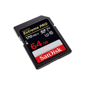 Sandisk Extreme Pro Sdxc Uhs-I 64 GB V30 U3 4K Uhd Videolar 170 MB/S Okuma Hızı Isı ve Soğuğa Dayanıklı Hafıza Kartı