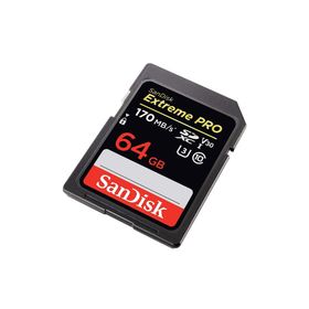 Sandisk Extreme Pro Sdxc Uhs-I 64 GB V30 U3 4K Uhd Videolar 170 MB/S Okuma Hızı Isı ve Soğuğa Dayanıklı Hafıza Kartı