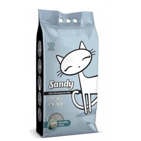 Sandy 10 kg Marsilya Sabunlu Tozsuz Topaklanan Sodyum Bentonit Gri Kedi Kumu