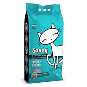 Sandy 10 kg Okyanus Esintili Kokulu Ekstra Topaklanan Sodyum Bentonit Kedi Kumu