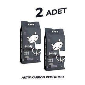 Sandy Ekstra Topaklanan 2x10 kg Aktif Karbonlu Doğal Kedi Kumu