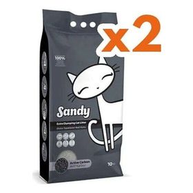 Sandy Ekstra Topaklanan 2x10 kg Aktif Karbonlu Doğal Kedi Kumu