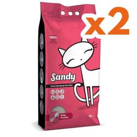 Sandy Ekstra Topaklanan Sodyum Bentonit Bebek Pudralı 2x10 gr Kedi Kumu
