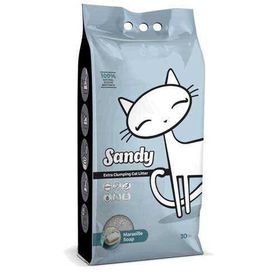 Sandy Marsilya 10 lt Sabunlu Ekstra Topaklanan Bentonit Doğal Kedi Kumu