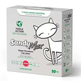 Sandy Max Triple Action 10 KG Aktif Karbonlu Bentonit Kedi Kumu
