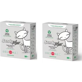 Sandy Max Triple Action 2 x 10 kg Tozsuz Topaklanan Bentonit Doğal Kedi Kumu