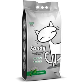 Sandy Ultra Topaklanan İnce Taneli Bentonit Kokusuz 10 kg Kedi Kumu