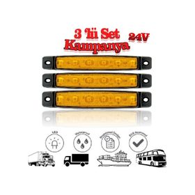 Sanel SBB24Y6-3 24V Sarı 6 Ledli Set Parmak Led Aydınlama