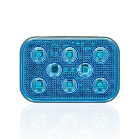 Sanel SBD12B6 Dış Makan Uyumlu Mavi 12V Üniversal Kare 6 Led Aydınlatma