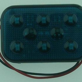 Sanel SBD12B6 Dış Makan Uyumlu Mavi 12V Üniversal Kare 6 Led Aydınlatma