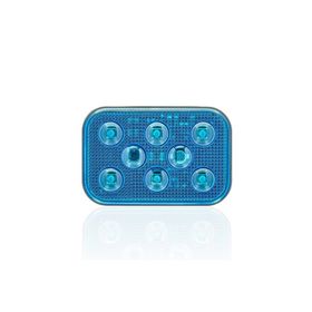 Sanel SBD12B6 Dış Makan Uyumlu Mavi 12V Üniversal Kare 6 Led Aydınlatma