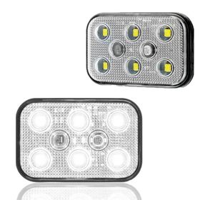 Sanel SBD12W6 Dış Makan Uyumlu Beyaz 12V Üniversal Kare 6 Led Aydınlatma