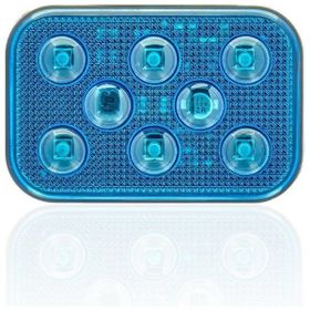 Sanel SBD24B6 Dış Makan Uyumlu Mavi 24V Üniversal Kare 6 Led Aydınlatma