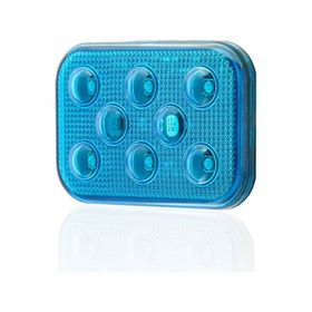 Sanel SBD24B6 Dış Makan Uyumlu Mavi 24V Üniversal Kare 6 Led Aydınlatma