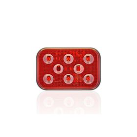 Sanel SBD24R6 Dış Makan Uyumlu Kırımızı 24V Üniversal Kare 6 Led Aydınlatma