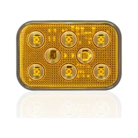 Sanel SBDF6Y Dış Mekan Uyumlu Sarı Çakarlı 12-24V Universal Kare Led Aydınlatma
