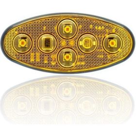 Sanel SBEF4Y Dış Makan Uyumlu Sarı Çakarlı 12-24V Universal Elip 4 Led Aydınlatma