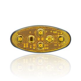 Sanel SBEF4Y Dış Makan Uyumlu Sarı Çakarlı 12-24V Universal Elip 4 Led Aydınlatma
