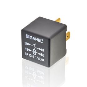 Sanel SR2443B 24 Volt 30 Amper 4 Uçlu Braketli Mini Röle