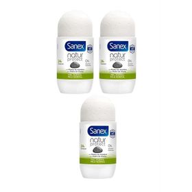 Sanex Natur Protect Piel 50 ml 3 Adet Normal Roll-On