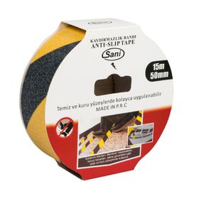 Sani Sarı-Siyah 50x15 mt Kaydırmaz Bant