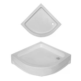 Sanica Oval Duş 75x75 cm Ön Panelli Standart Duş Teknesi