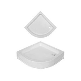 Sanica Oval Duş 75x75 cm Ön Panelli Standart Duş Teknesi