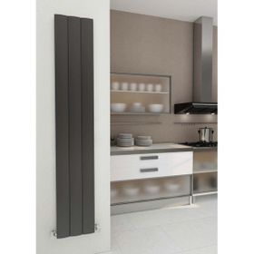 Sanica Single Simetrik Dizayn 306x1800 mm Antrasit Alüminyum Dikey Radyatör