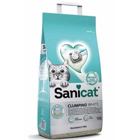 Sanicat 10 lt Clumping White Kokusuz Topaklanan Kedi Kumu