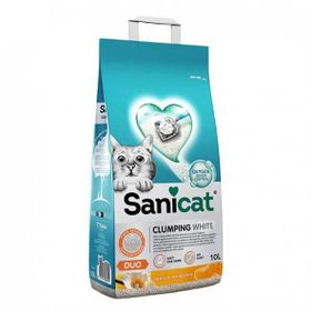 Sanicat 10 lt Duo White Vanilya Mandalin Kokulu Topaklanan Kedi Kumu