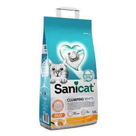 Sanicat 10 lt Duo White Vanilya Mandalin Kokulu Topaklanan Kedi Kumu