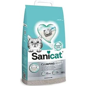 Sanicat 10 lt Fresh Oksijen Kontrol Beyaz Bentonit Süper Topaklanan Kedi Kumu