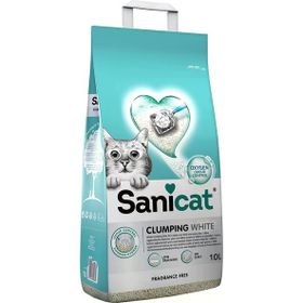 Sanicat 10 lt Koku Kontrollü Topaklaşan Beyaz Tanecikli Kedi Kumu