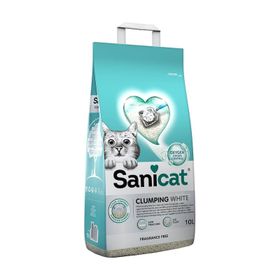 Sanicat 10 lt Koku Kontrollü Topaklaşan Beyaz Tanecikli Kedi Kumu
