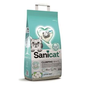 Sanicat 20 Lt Clumping White Cotton Oksijen Kontrol Ultra Emici Kedi Kumu
