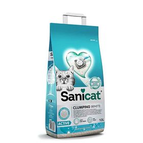 Sanicat Active Marsilya Sabunu Kokulu 10 lt 2 Adet Topaklanan İnce Taneli Kedi Kumu