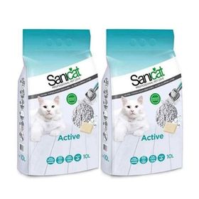 Sanicat Active Topaklaşan 2x10 lt Kedi Kumu
