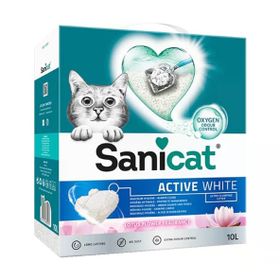 Sanicat Active White Lotus Flower Topaklaşan Bentonit 10 lt Kedi Kumu