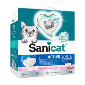 Sanicat Active White Lotus Flower Topaklaşan Bentonit 10 lt Kedi Kumu
