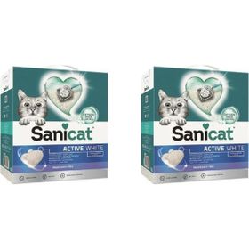 Sanicat Active White Topaklanan Kokusuz 2x6 lt Kedi Kumu