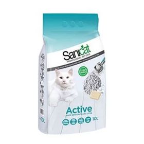 Sanicat Aktive Oksijenli Dezanfektan İnce Taneli Doğal 10 lt Kedi Kumu