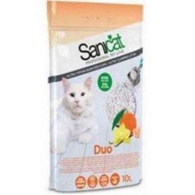 Sanicat Duo Mandalina ve Vanilyalı Doğal 2x10 lt Kedi Kumu